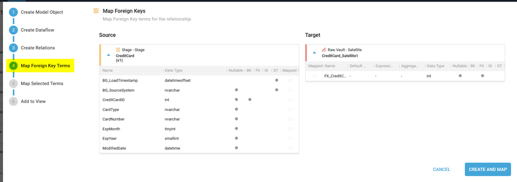 Wizard step - Map Foreign Key Terms