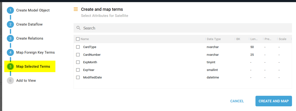 Wizard step - Map selected Terms
