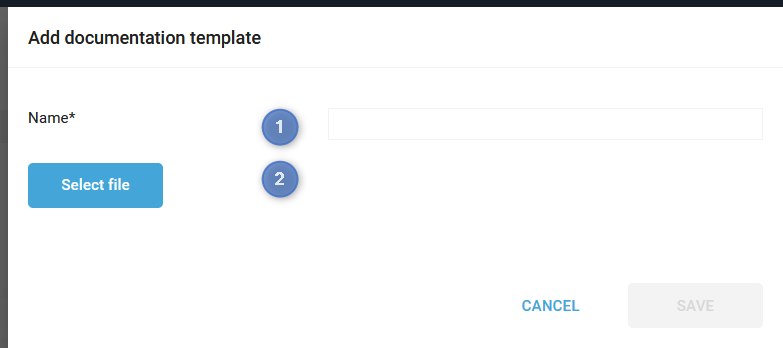 Add a custom documentation template