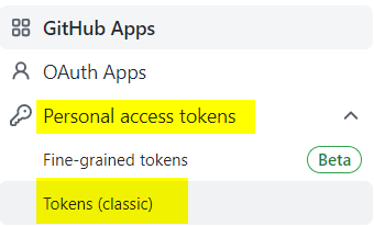 Generate a PAT (Personal Access Token) on GitHub